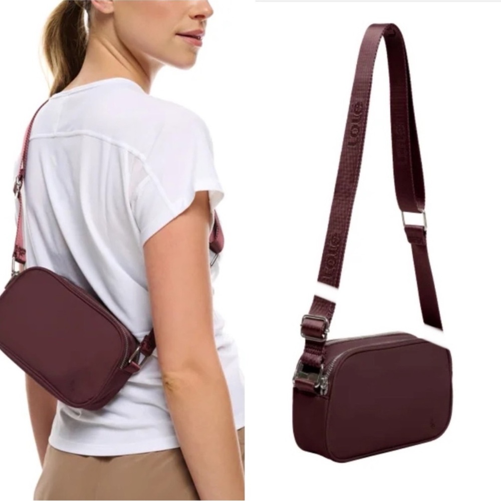 LOLË // Crossbody bag in dark red